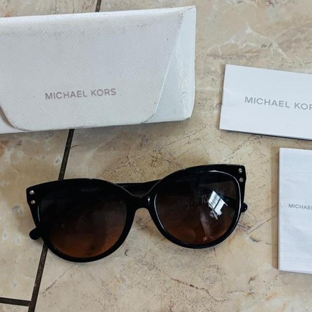 Michael Kors Jan Cat Eye Sunglasses Black Brown MK2045 317711 55-16-140